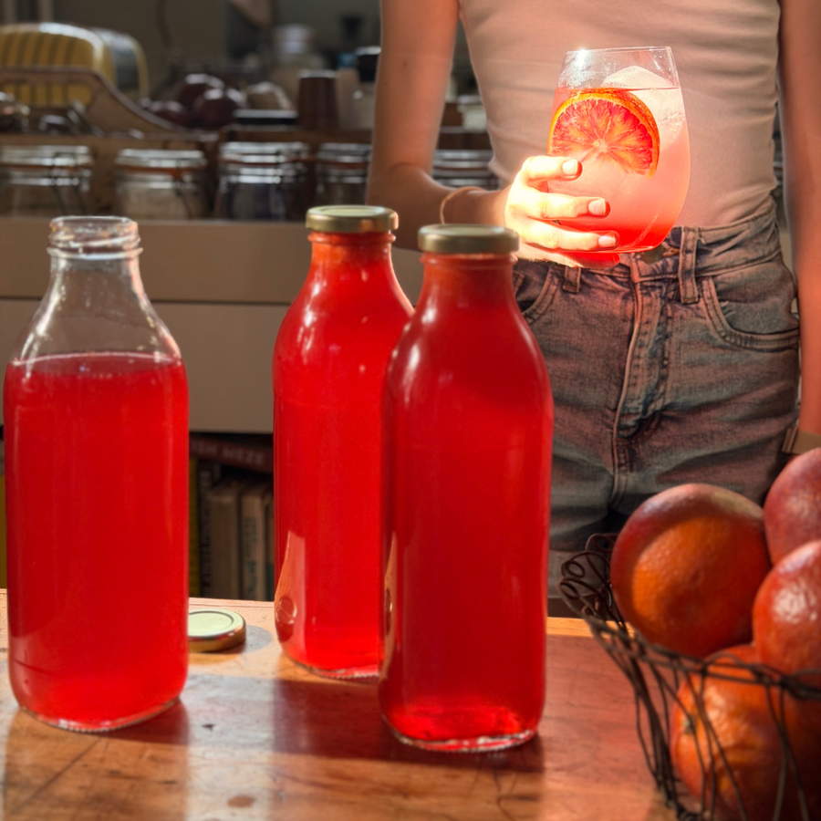 Pomegranate & Blood Orange Squash In Glass - 750ml